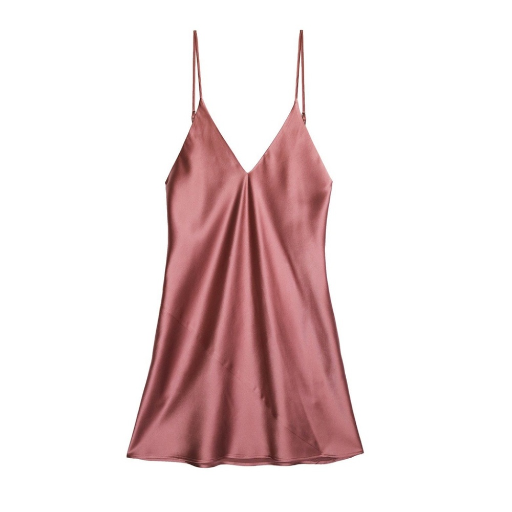 Fleur Du Mal Mini Bias Slip Dress in Mocha
